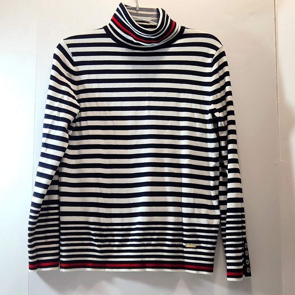 #57 Tommy Hilfiger turtleneck sweater nautical size pl
